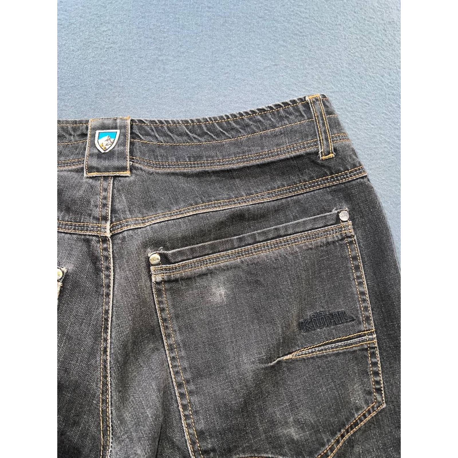 Kuhl Gray Vintage Patina Dye Jeans Y2k Straight Fit Men’s Size 32x34 A009904 — image 7 of 8